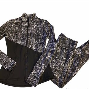 X by Gottex athletic set jacket and leggings black